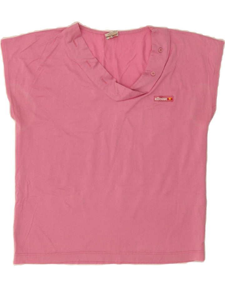 ELLESSE Womens Blouse Top IT 46 Large Pink Cotton Vintage Ellesse and Second-Hand Ellesse from Messina Hembry 