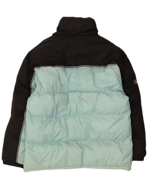 Giacca imbottita vintage da uomo UK 46 3XL color block nero