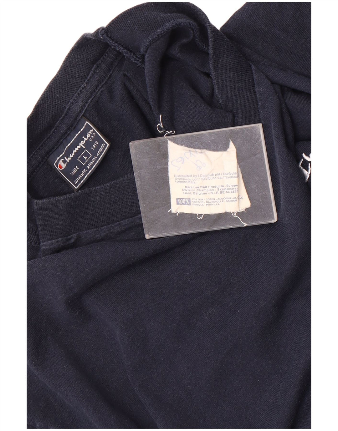T-shirt da uomo Champion Top Large in cotone blu navy