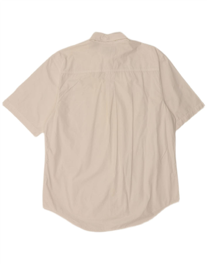 Camicia a maniche corte da uomo Timberland in cotone bianco medio