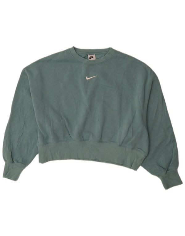 Felpa oversize da donna Nike Jumper UK 6 XS verde cotone