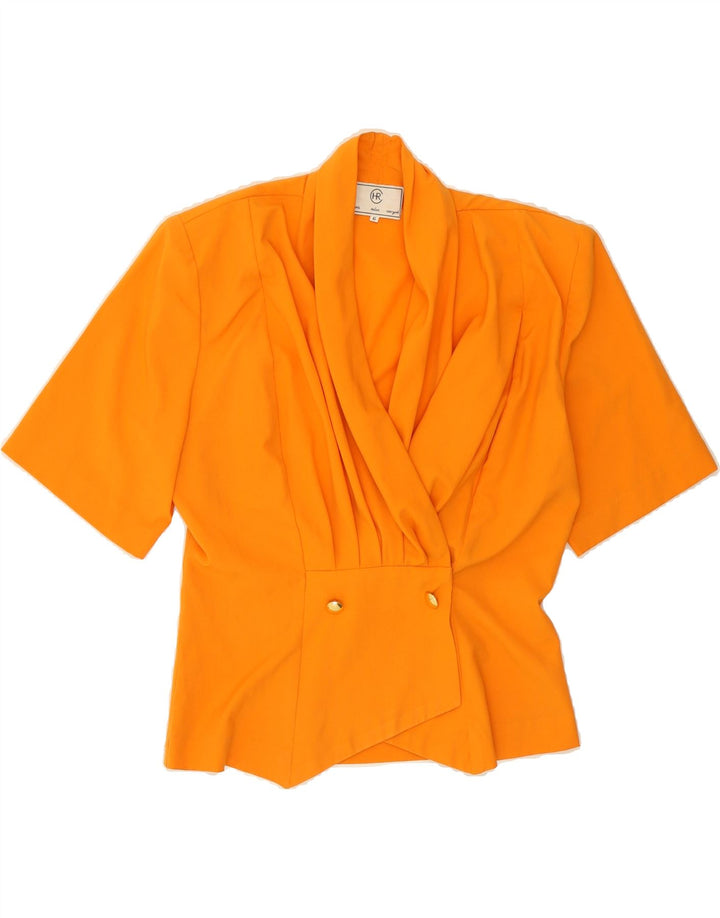 VINTAGE Womens Short Sleeve Shirt Blouse US 6 Medium Orange Vintage Vintage and Second-Hand Vintage from Messina Hembry 