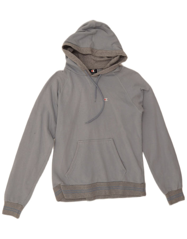 Felpa con cappuccio da uomo Champion Small in cotone color block blu