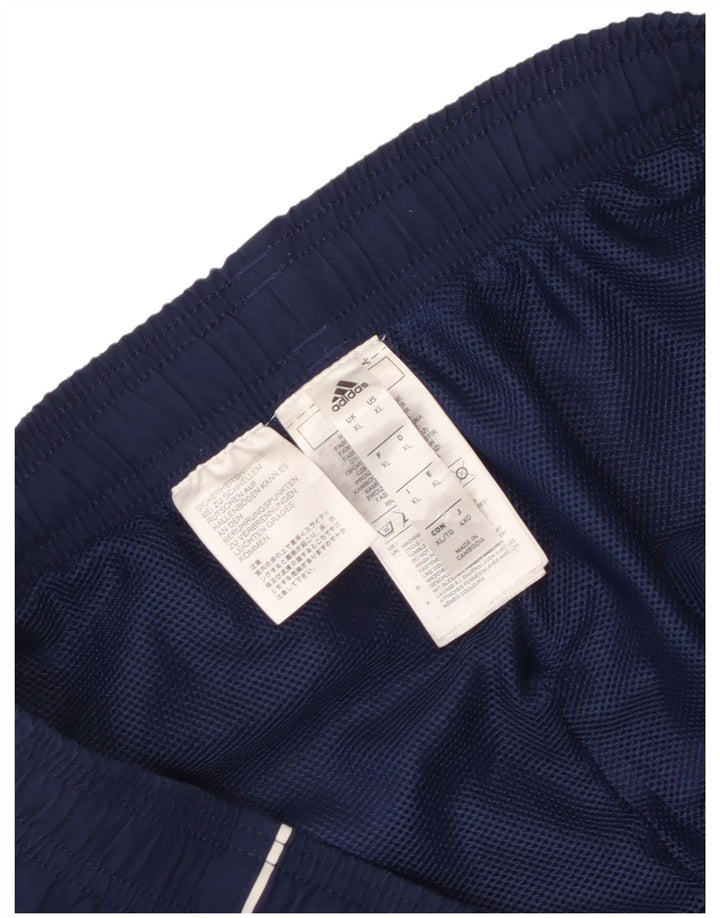 Pantaloni da tuta da uomo Adidas XL poliestere blu navy