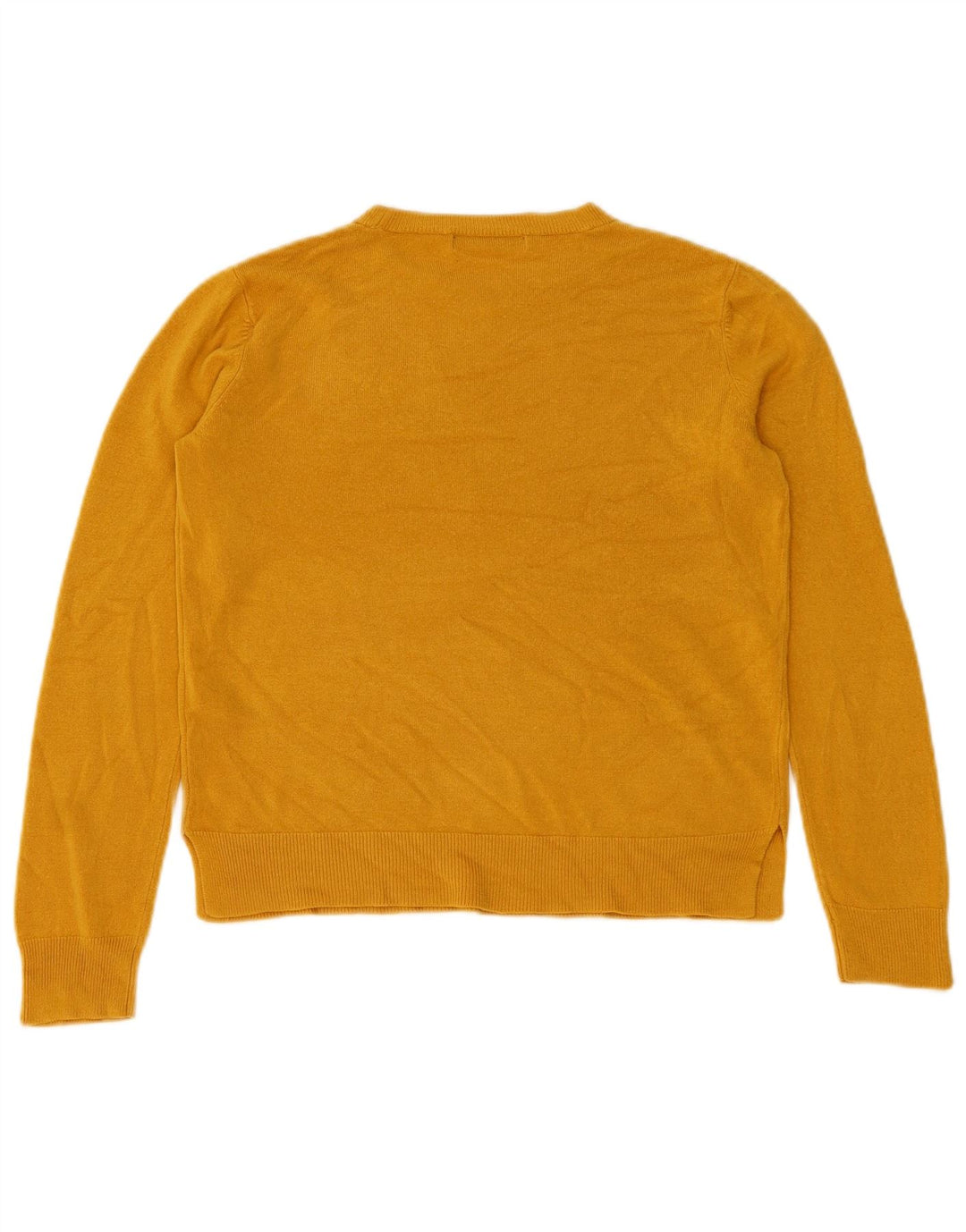 Maglione maglione girocollo da donna Marks & Spencer UK 12 Acrilico giallo medio