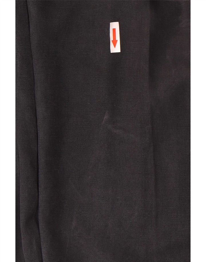Pantaloni da abito con pegging da uomo Marks & Spencer W42 L33 Lyocell blu navy