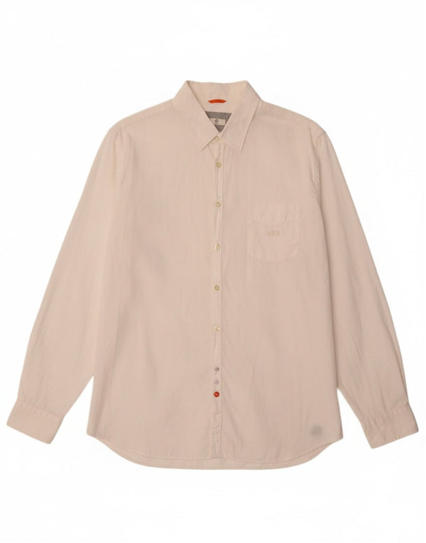 CERRUTI 1881 Mens Shirt XL White Colourblock Cotton