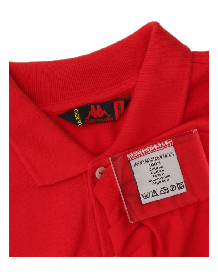 KAPPA Mens Polo Shirt Medium Red Cotton Vintage Kappa and Second-Hand Kappa from Messina Hembry 