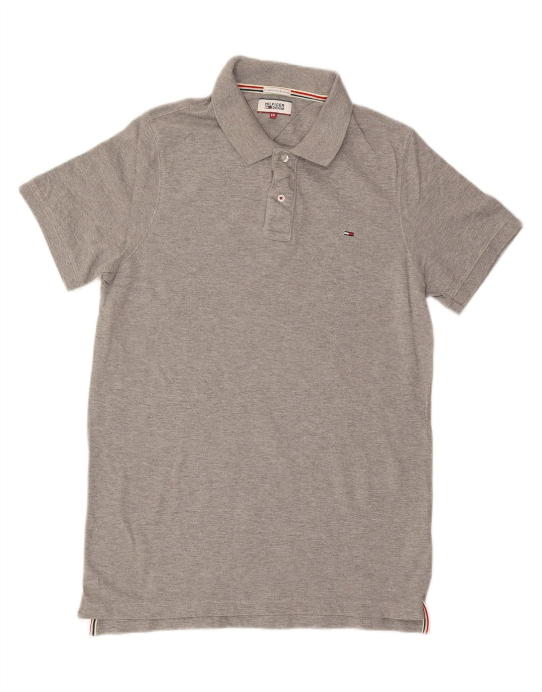 TOMMY HILFIGER Polo da uomo 2XL in cotone grigio