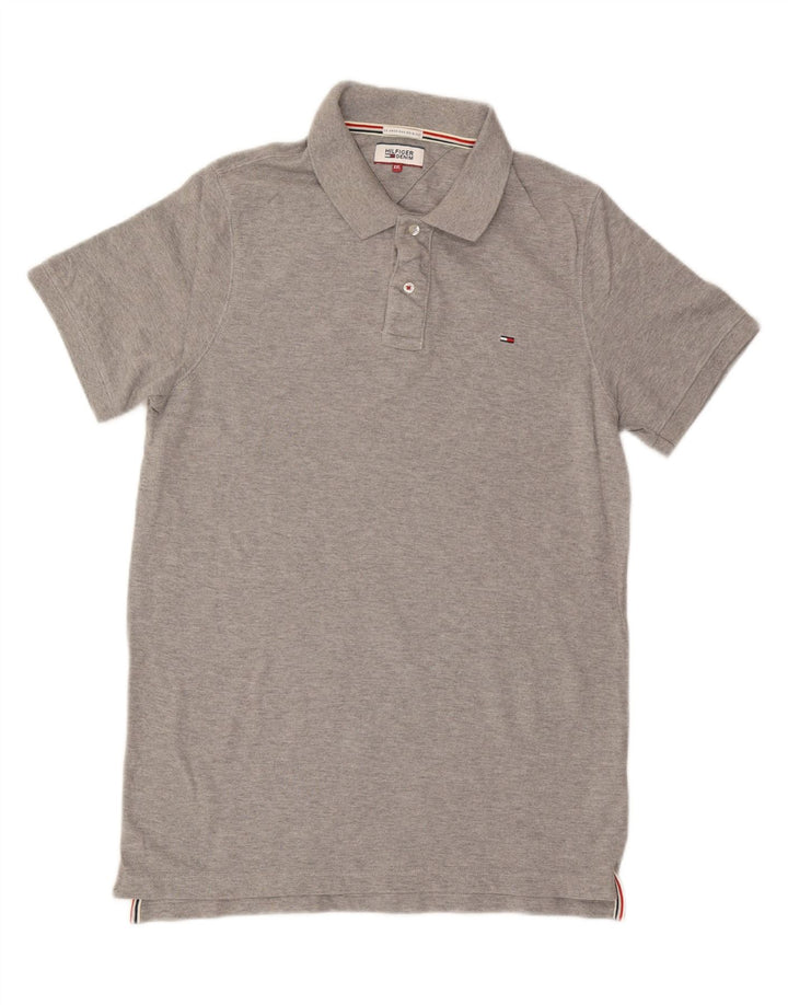 TOMMY HILFIGER Polo da uomo 2XL in cotone grigio