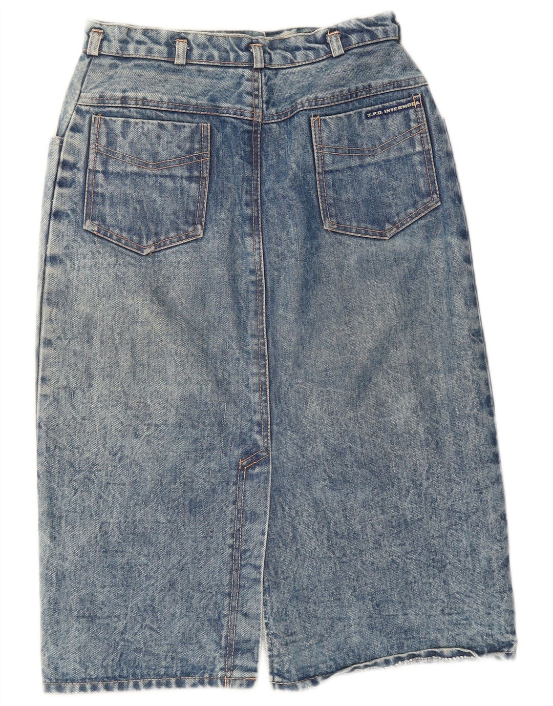 Gonna di jeans vintage da donna W26 piccola blu