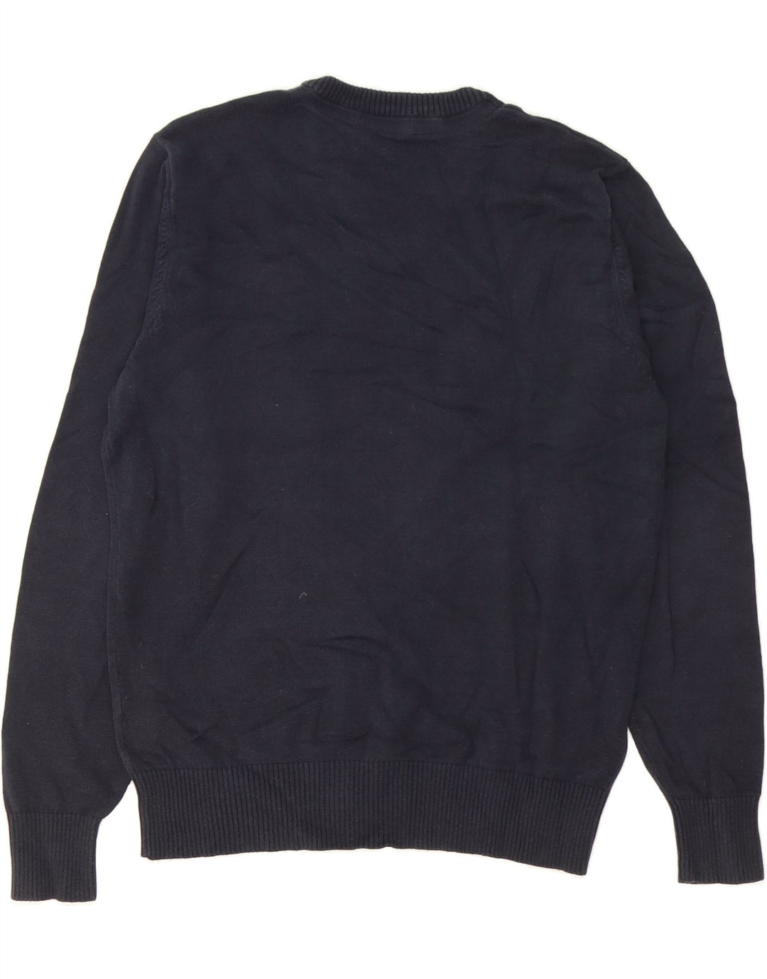 NORTH SAILS Mens V-Neck Jumper Sweater Small Navy Blue Cotton Vintage North Sails and Second-Hand North Sails from Messina Hembry 