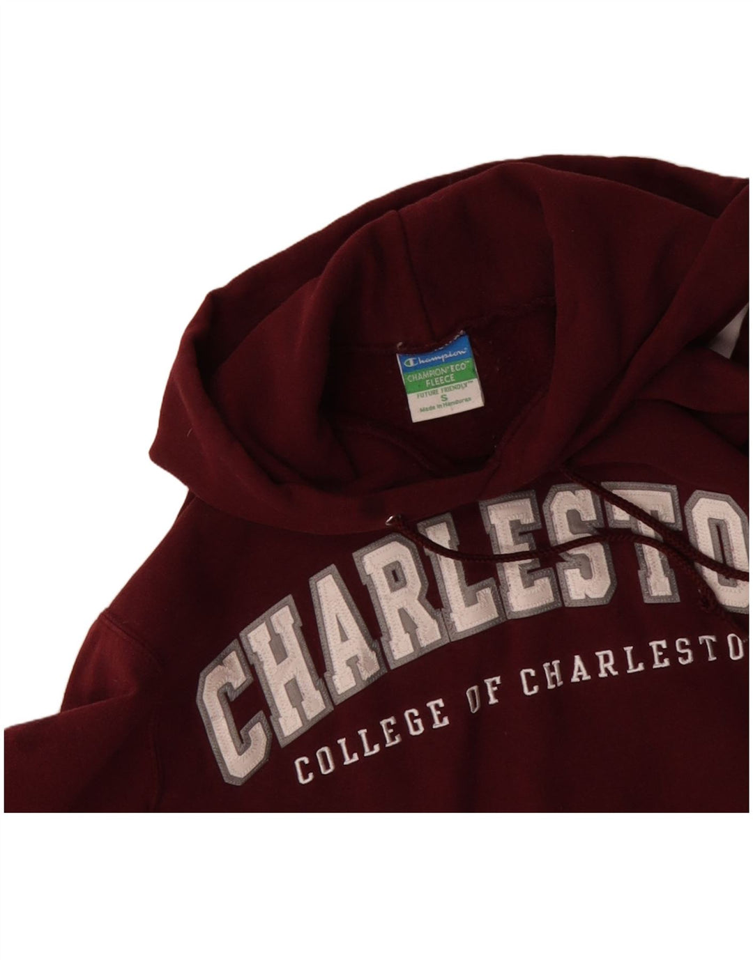 CHAMPION Felpa con cappuccio grafica Charleston da uomo piccola in cotone bordeaux