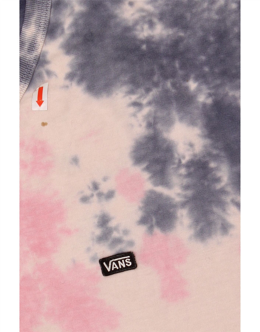 T-shirt da uomo VANS Top XL in cotone tie-dye rosa