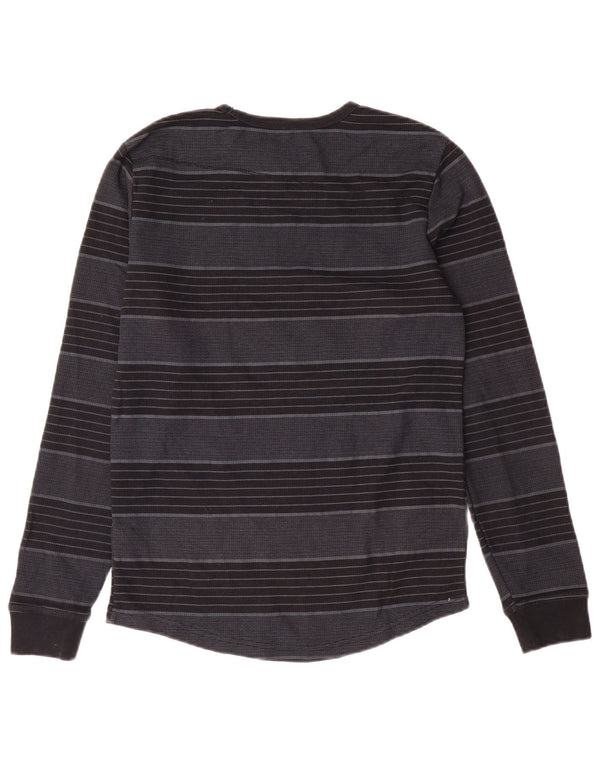 Maglia Volcom da bambino a maniche lunghe 11-12 anni in poliestere a righe grandi grigie