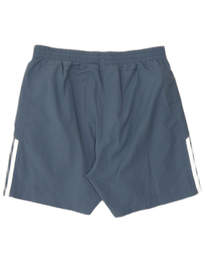 Pantaloncini sportivi da uomo Adidas in poliestere blu medio