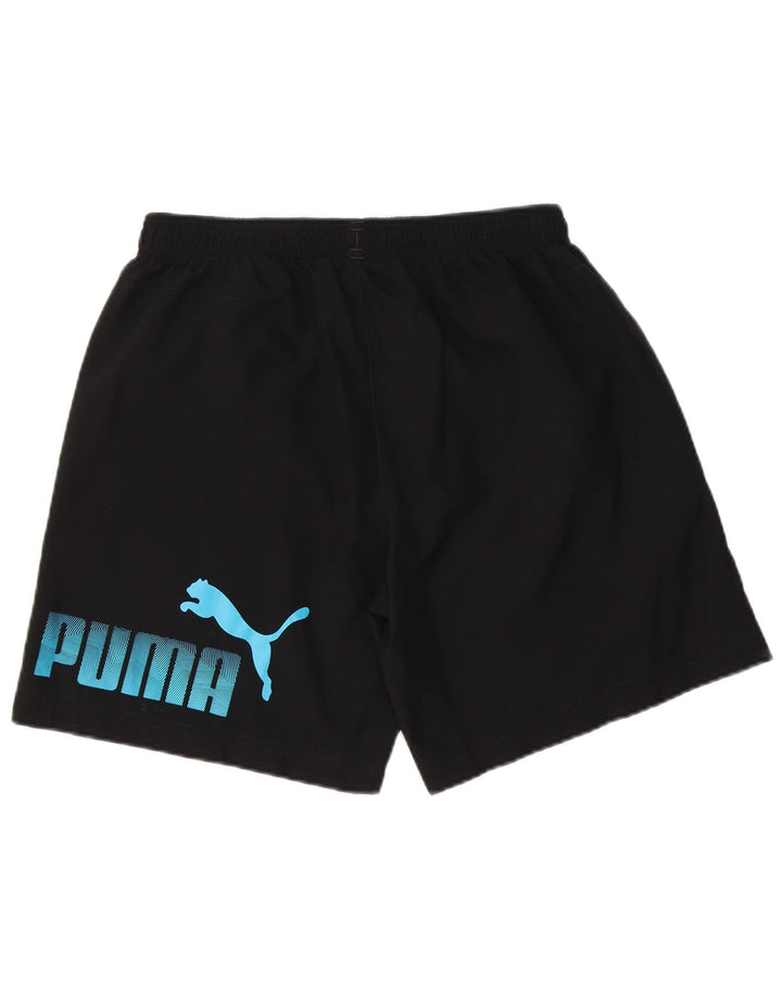 PUMA Mens Graphic Sport Shorts Medium  Black Polyester