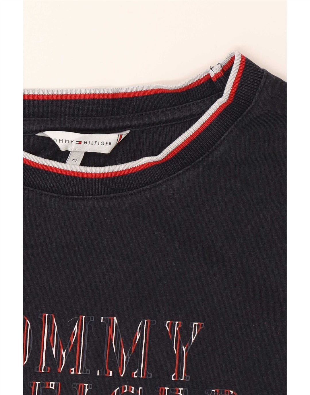 T-shirt grafica da uomo Tommy Hilfiger Top medio blu navy