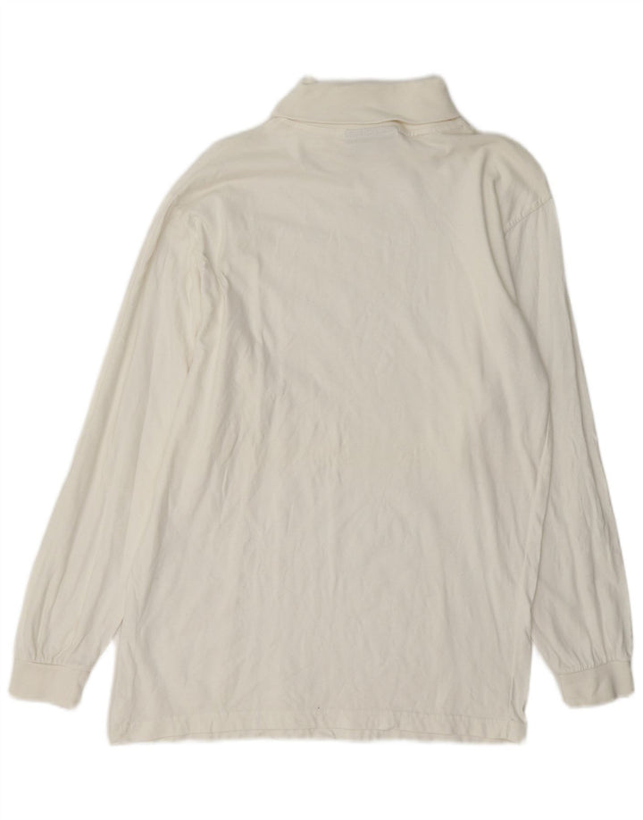 Top Wrangler da uomo con collo alto a maniche lunghe, bianco medio