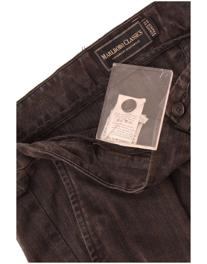 Pantaloni chino da uomo Marlboro Classics EU 52 XL W34 L33 a righe grigie