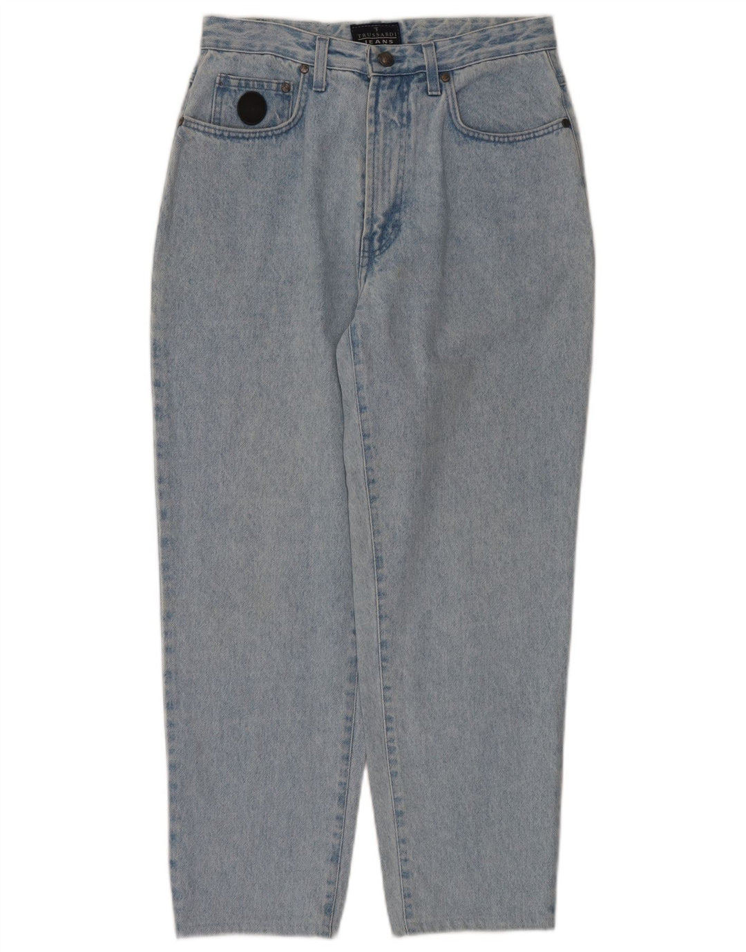 Jeans TRUSSARDI 120 affusolati da donna IT 47 Large W33 L27 Blu cotone