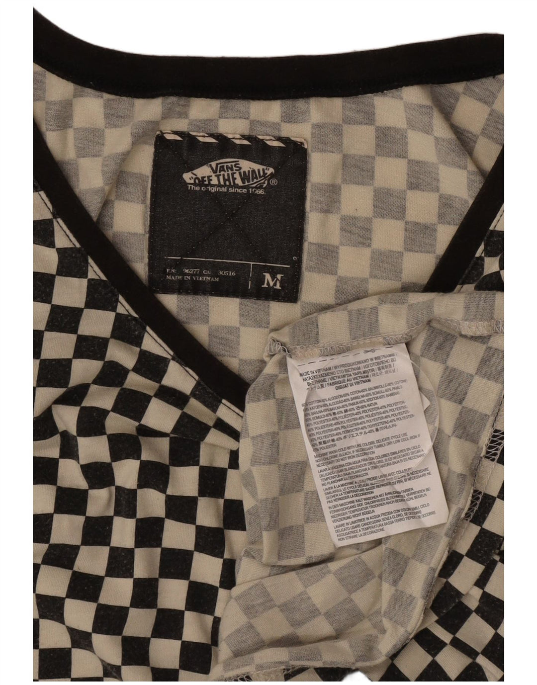 Canotta da uomo Vans in cotone geometrico nero medio