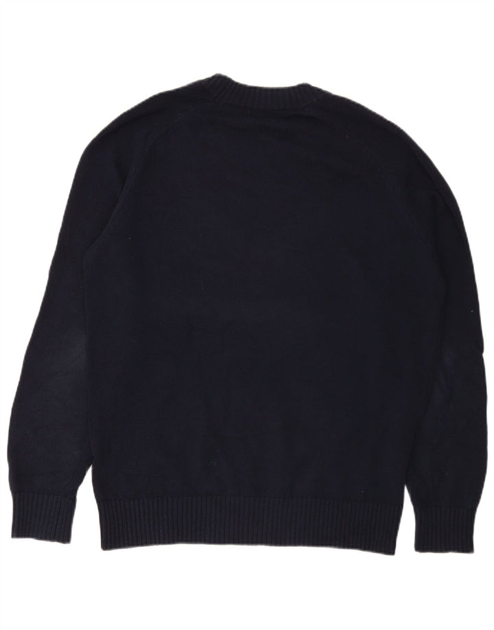 Maglione maglione girocollo da uomo Massimo Dutti blu navy medio