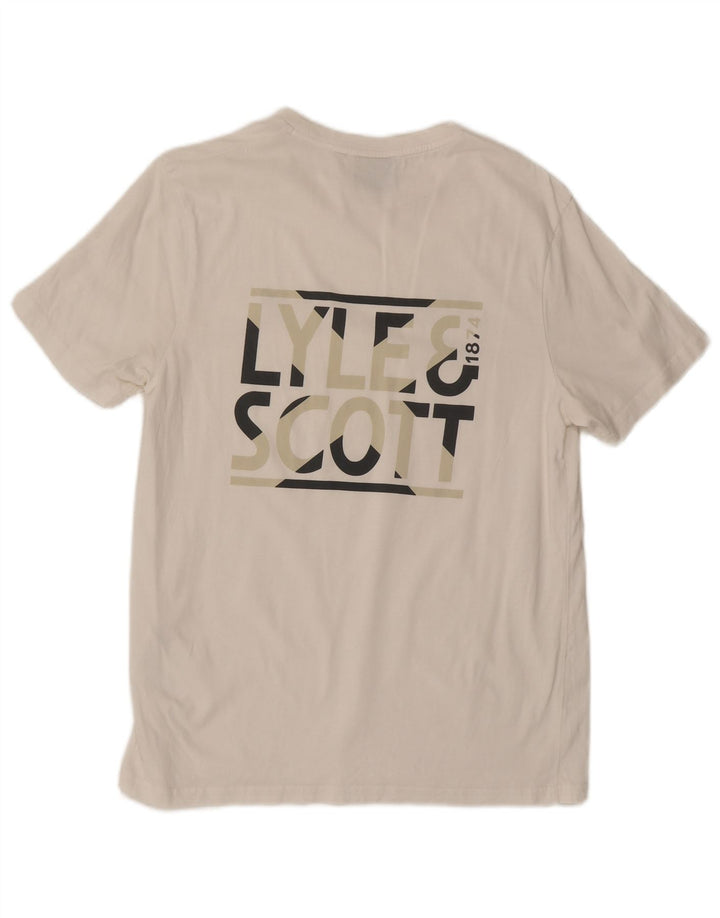 T-shirt grafica da uomo Lyle & Scott Top in cotone bianco medio