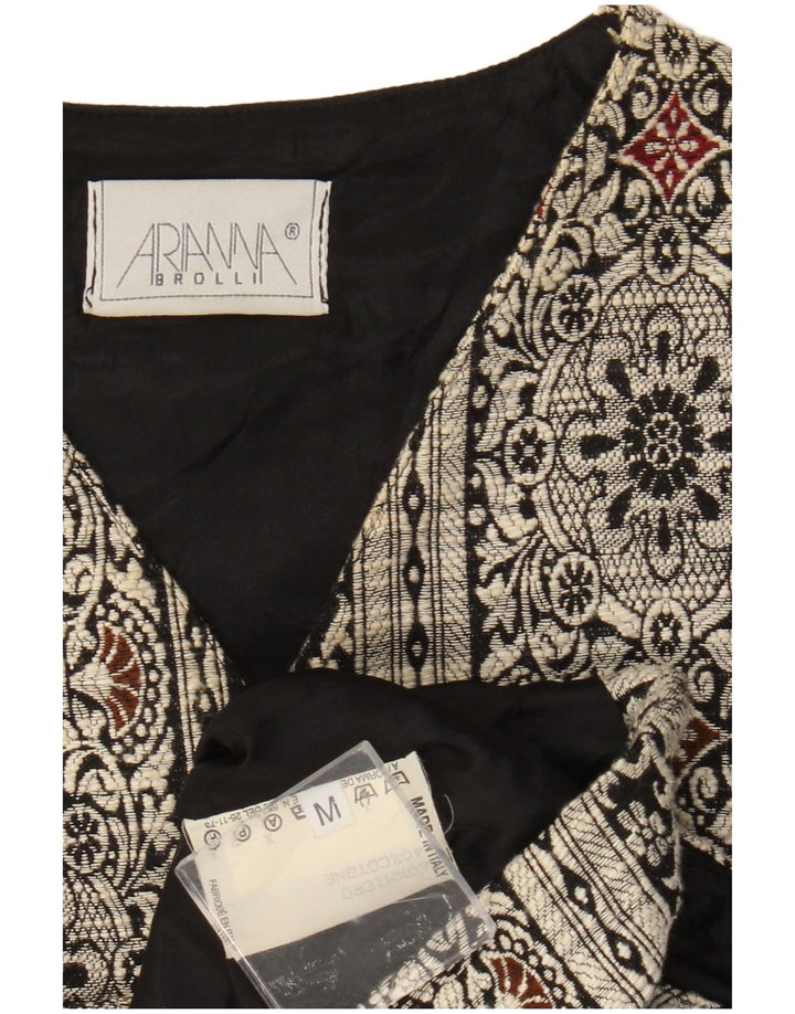 Gilet da donna Arianna UK 14 Microfibre Paisley nere medie