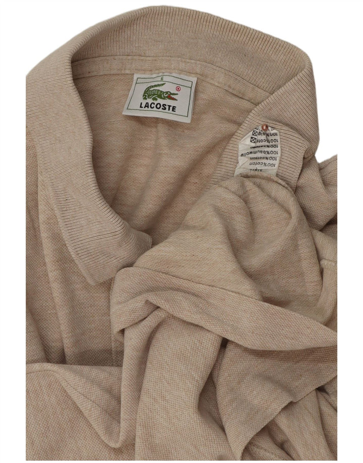 Polo da uomo Lacoste taglia 6 XL in cotone beige