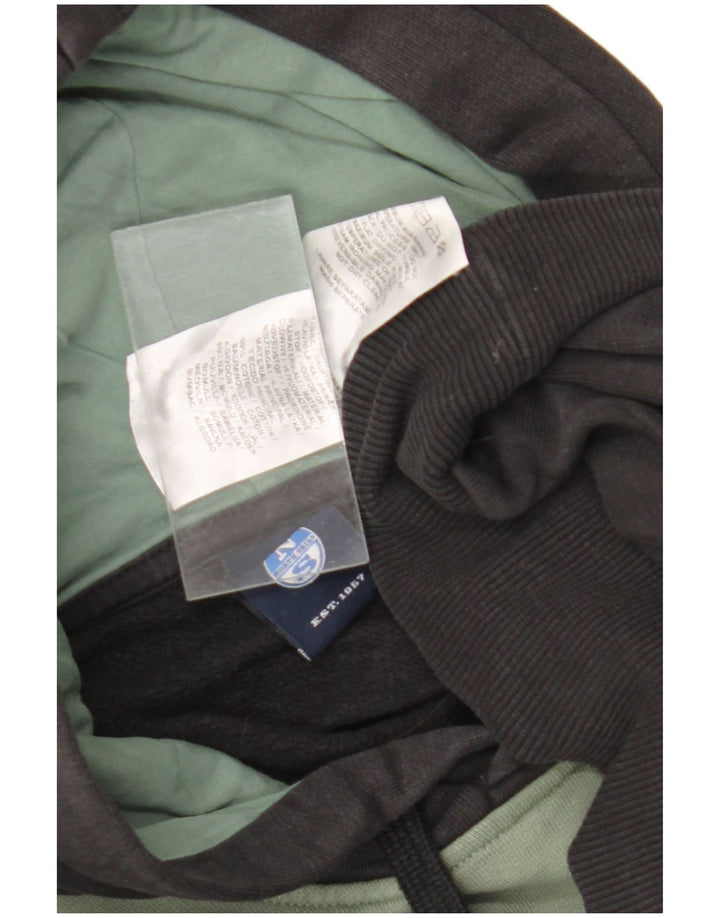 Felpa con cappuccio grafica da uomo North Sails in cotone color block medio nero