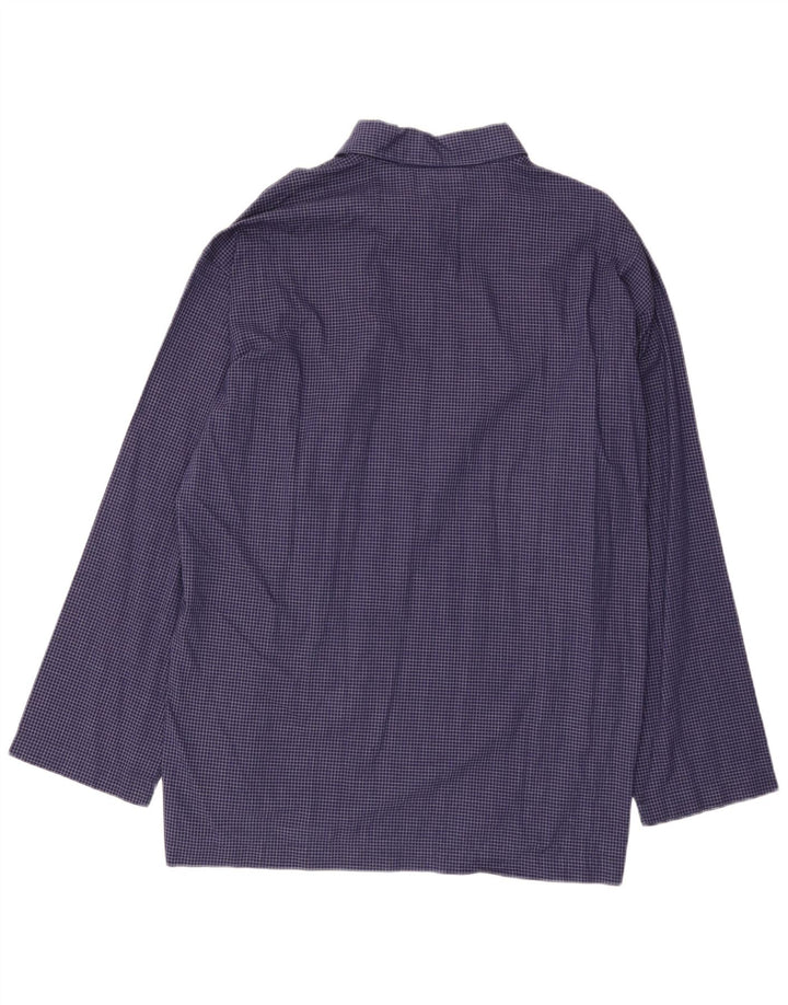 Camicia Fila da uomo grande in cotone a quadretti blu navy