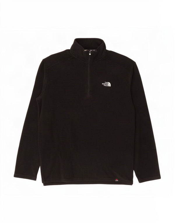 Maglione in pile da uomo The North Face con zip e collo in poliestere nero medio