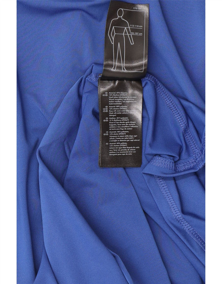 Top grafico da uomo Mistral manica lunga XL blu poliestere color block