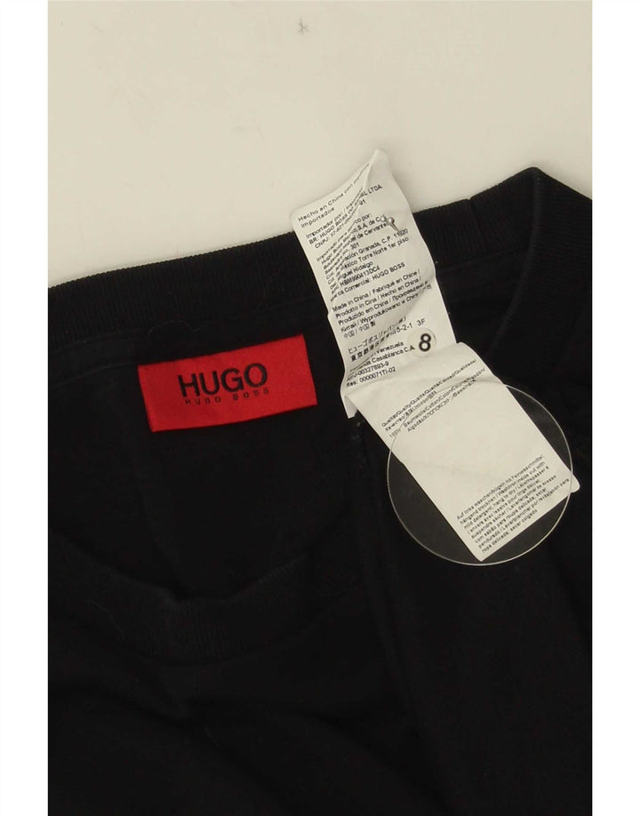 Hugo Boss Felpa grafica da uomo Maglione grande cotone nero