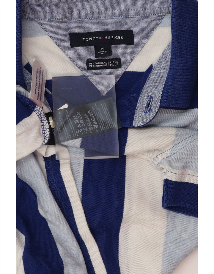 TOMMY HILFIGER Polo da uomo in cotone a righe blu medio