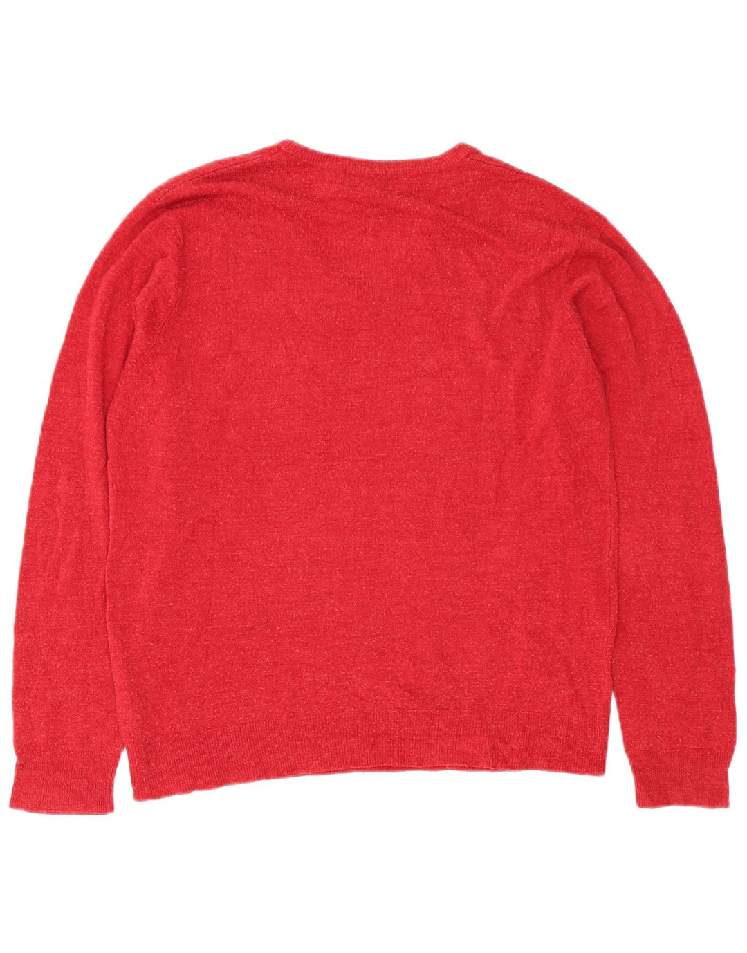 Maglione da uomo con scollo a V Marks & Spencer grande acrilico rosso