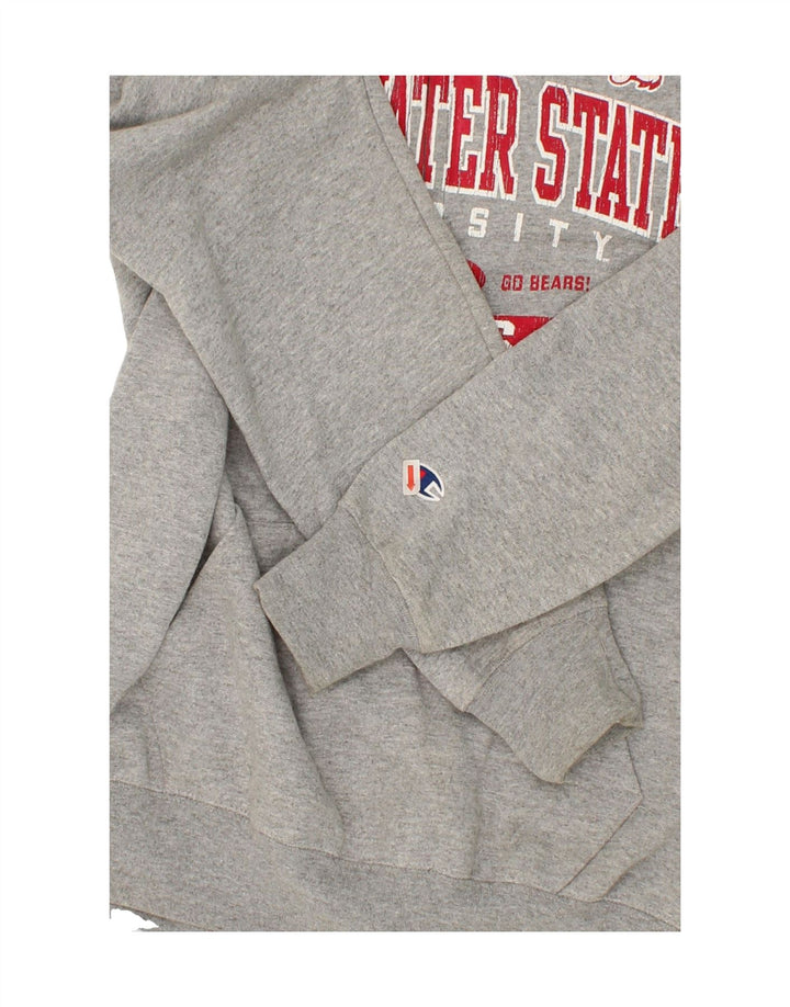 CHAMPION Mens Graphic Hoodie Jumper Medium Grey Vintage Champion and Second-Hand Champion from Messina Hembry 