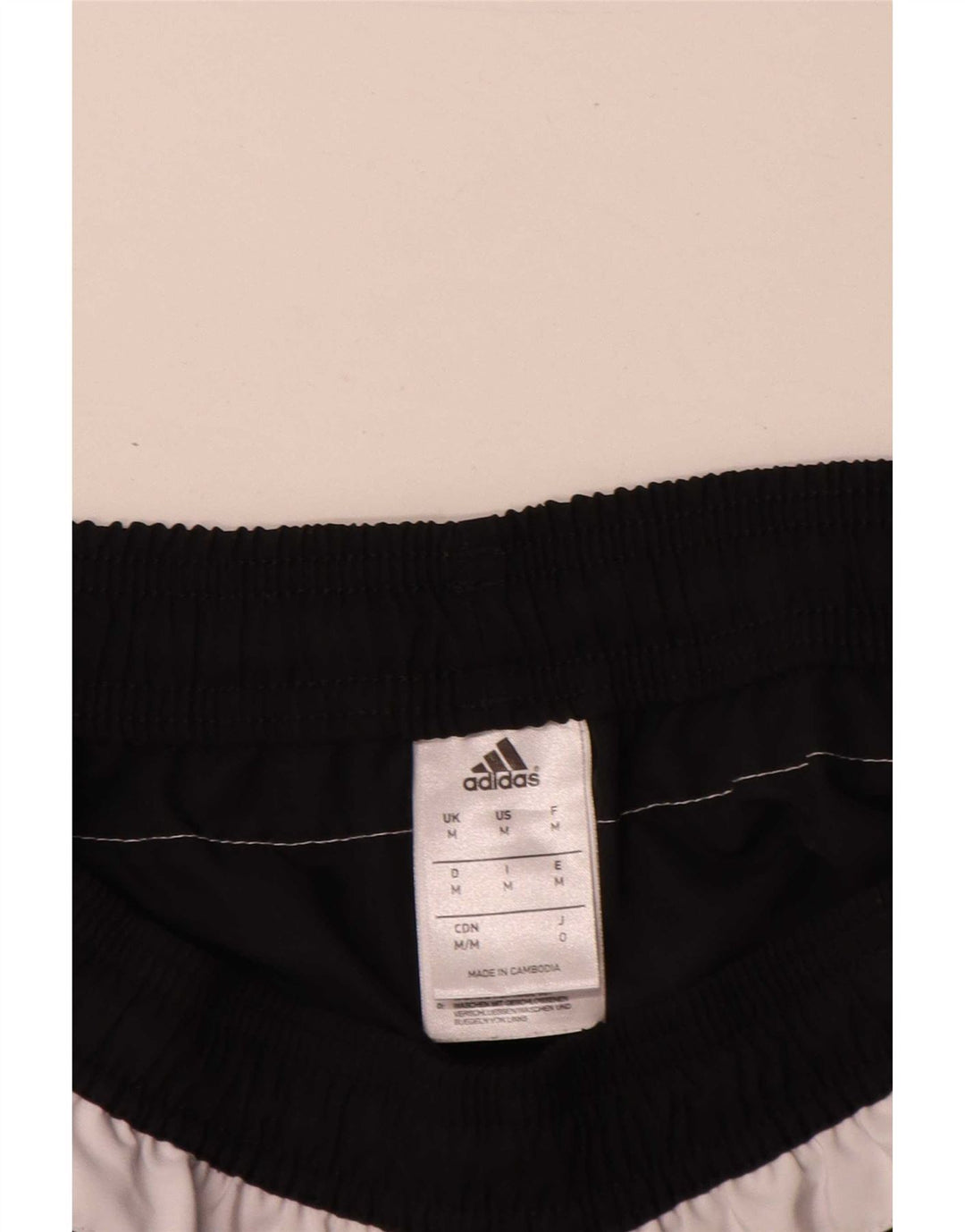 Pantaloncini sportivi Adidas da uomo in poliestere a righe nere medie