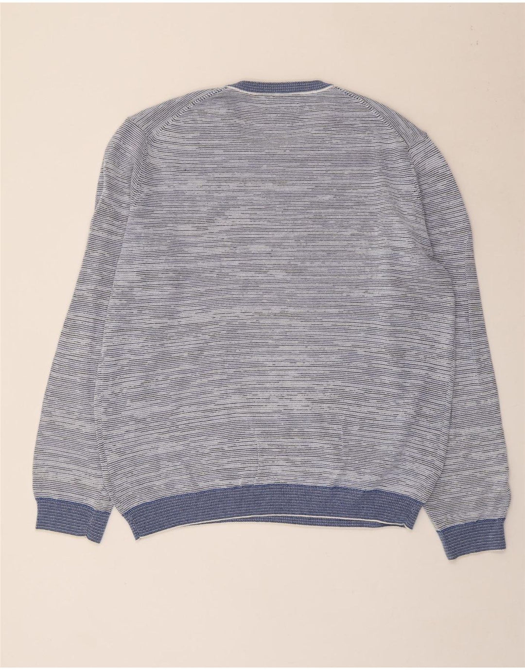 Maglione maglione girocollo da uomo Marks & Spencer blu Harbour XL blu chiazzato