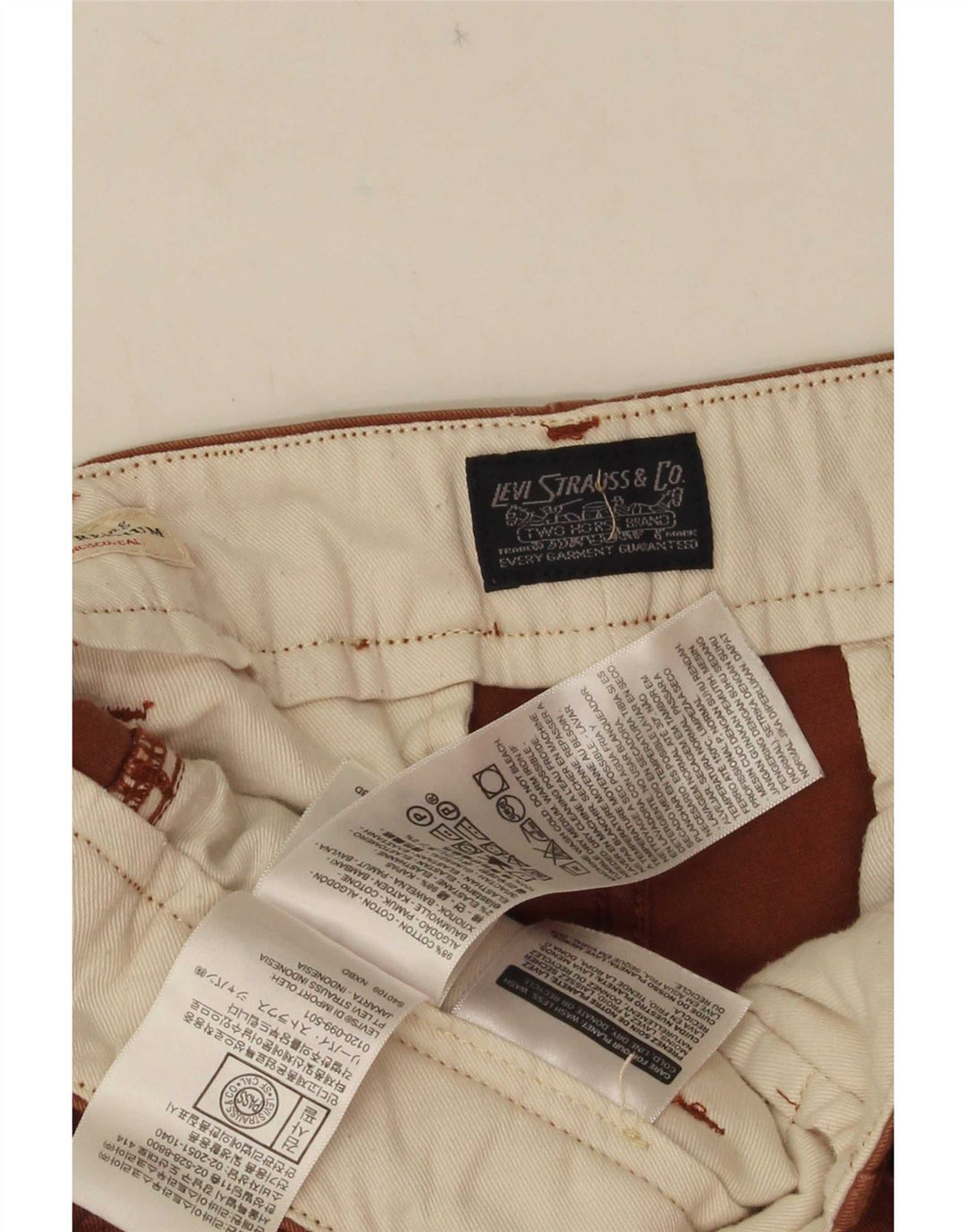 Pantaloncini chino da uomo Levi's W29 in cotone marrone medio