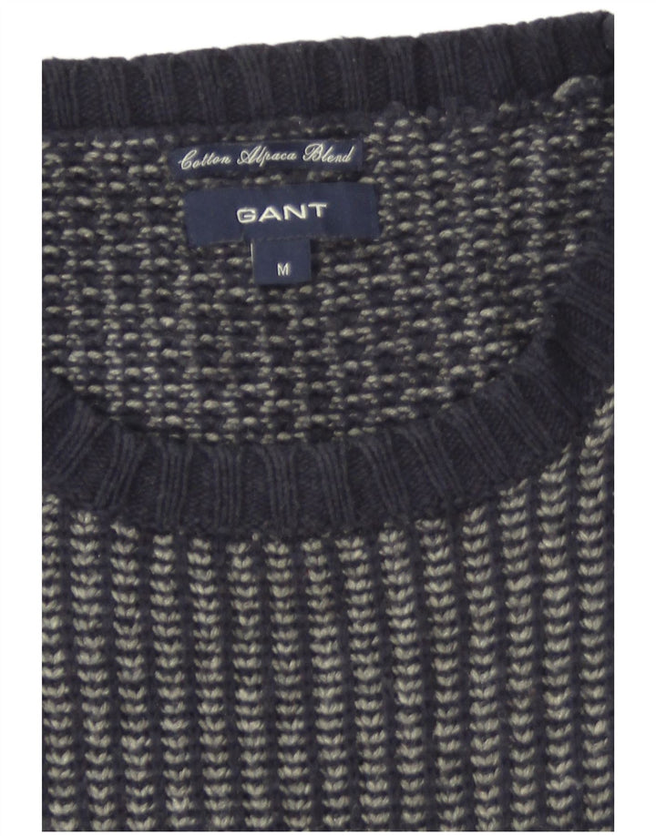 Gant Maglione da uomo girocollo in cotone a righe medie blu navy