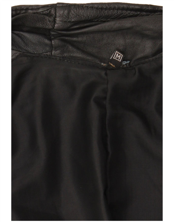 Gilet in pelle da uomo VINTAGE UK 38 Patchwork medio nero