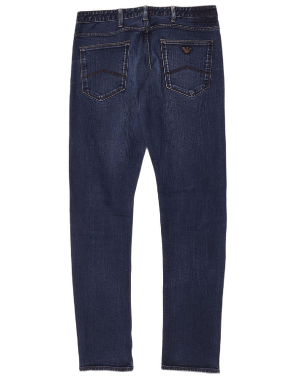 Jeans slim da uomo Armani W32 L32 in cotone blu navy