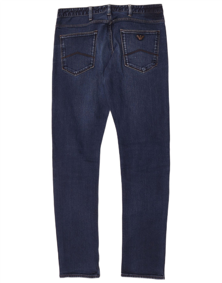 Jeans slim da uomo Armani W32 L32 in cotone blu navy