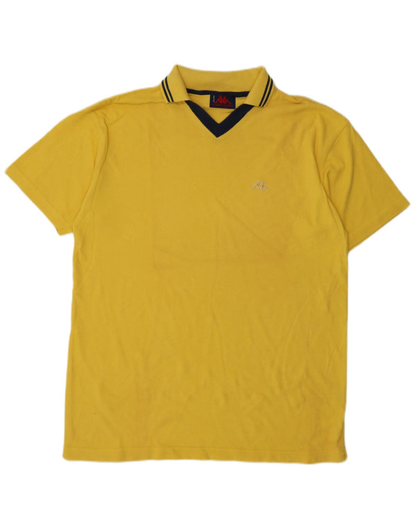 Kappa Mens Polo Shirt XL Yellow Cotton