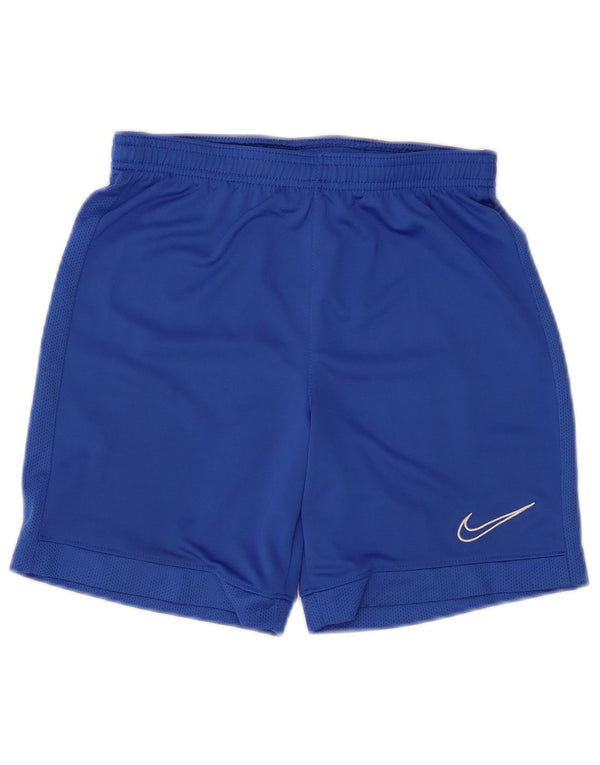 Pantaloncini sportivi Nike da ragazzo Dri Fit 10-11 anni in poliestere blu medio