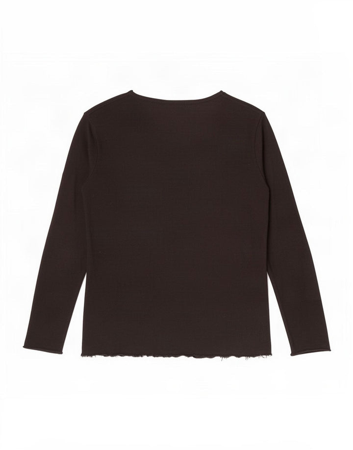 Top Zara da donna a maniche lunghe UK 14 grande nero