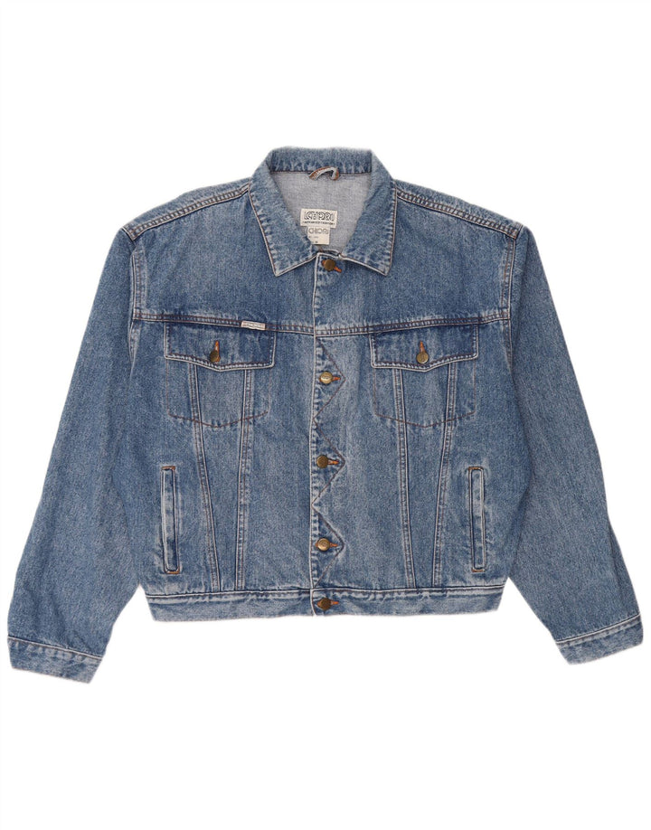 Giacca in denim da uomo vestibilità ampia Chiori UK 38 Cotone blu medio