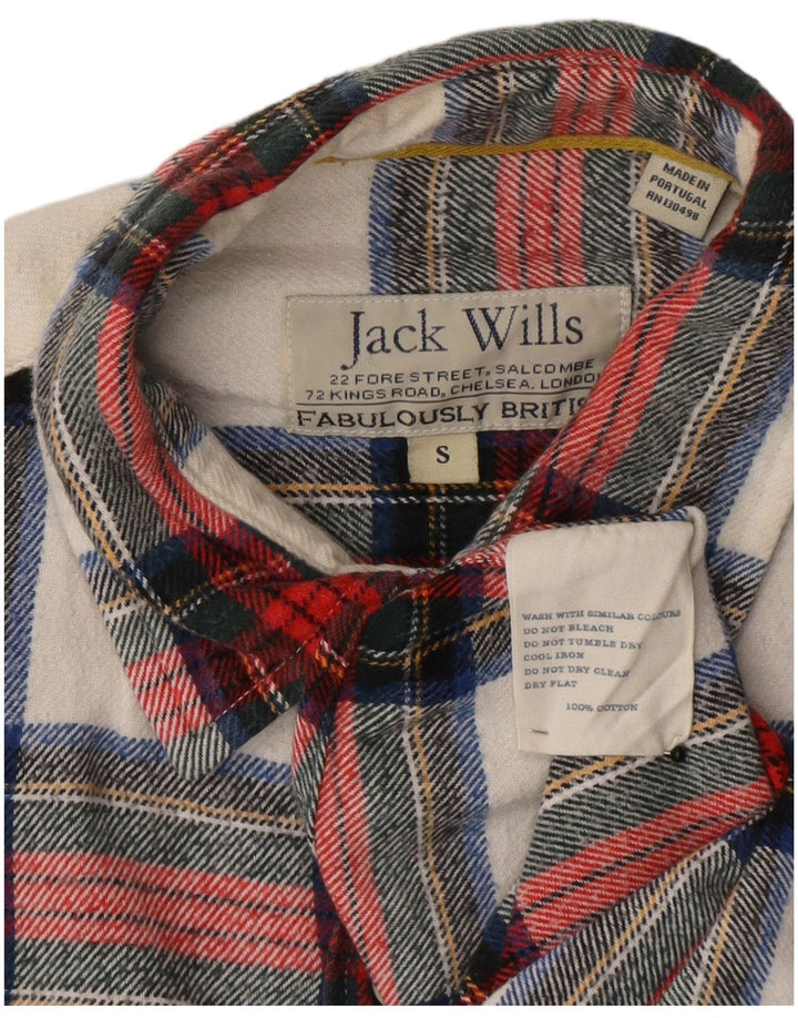 Camicia in flanella da uomo Jack Wills piccola in cotone scozzese rosso